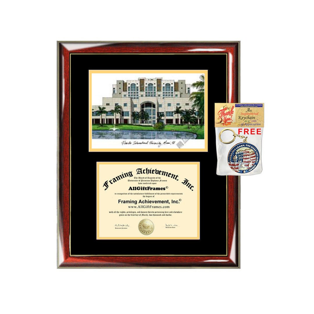 FIU Diploma Frames Florida International University Lithograph Frame