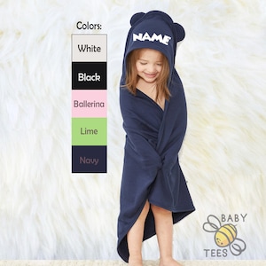 Custom Cute Terry Cloth Hooded Towel with Ears