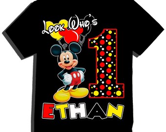 mickey mouse 1st birthday t shirt