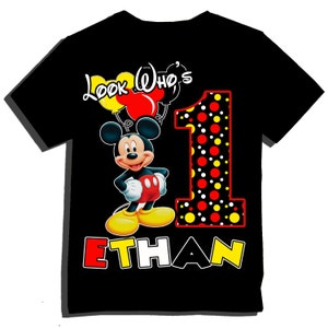 Look who&#39;s  Mickey Birthday Shirt