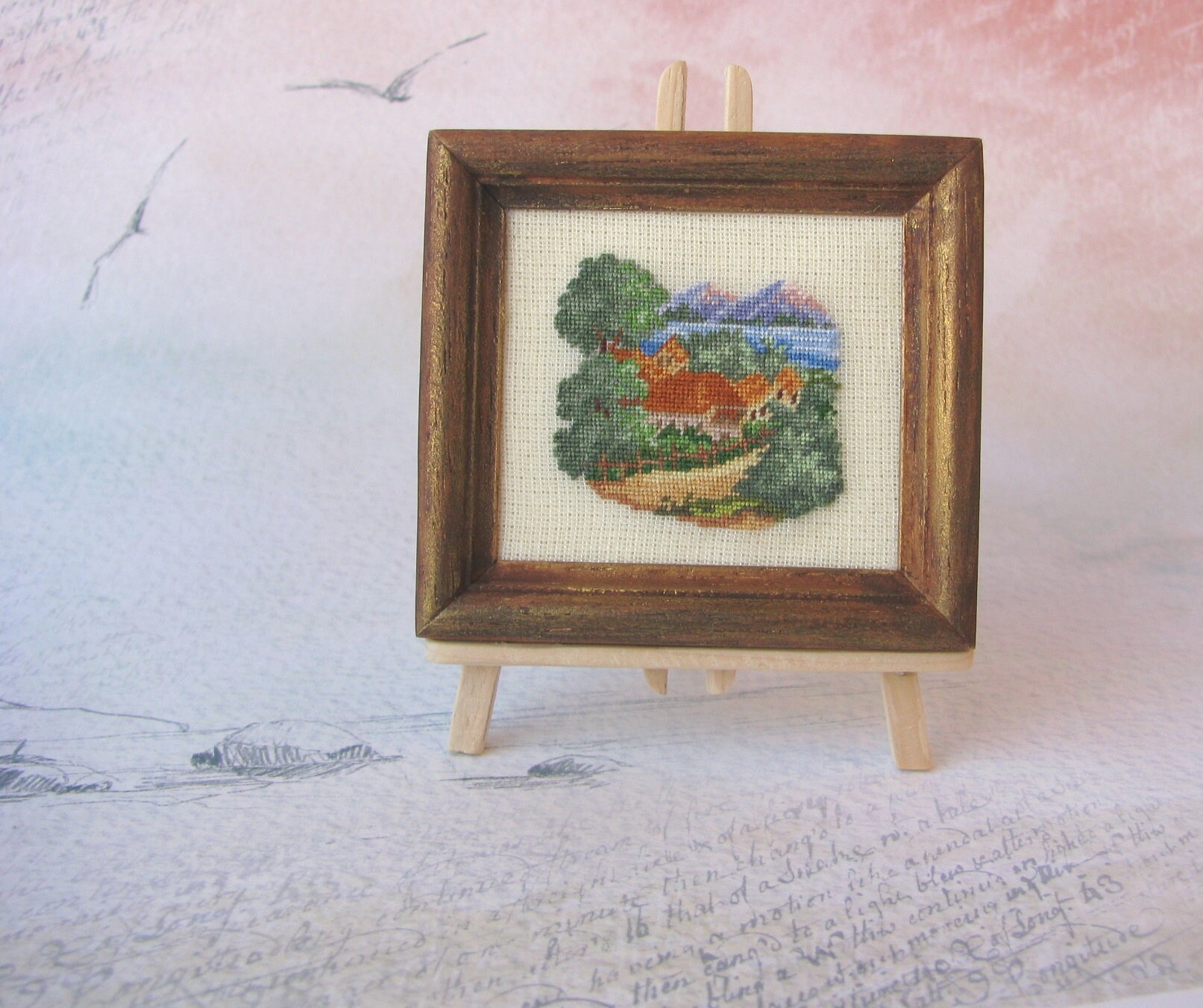 Miniature tapestry KIT miniature needlepoint miniature Etsy
