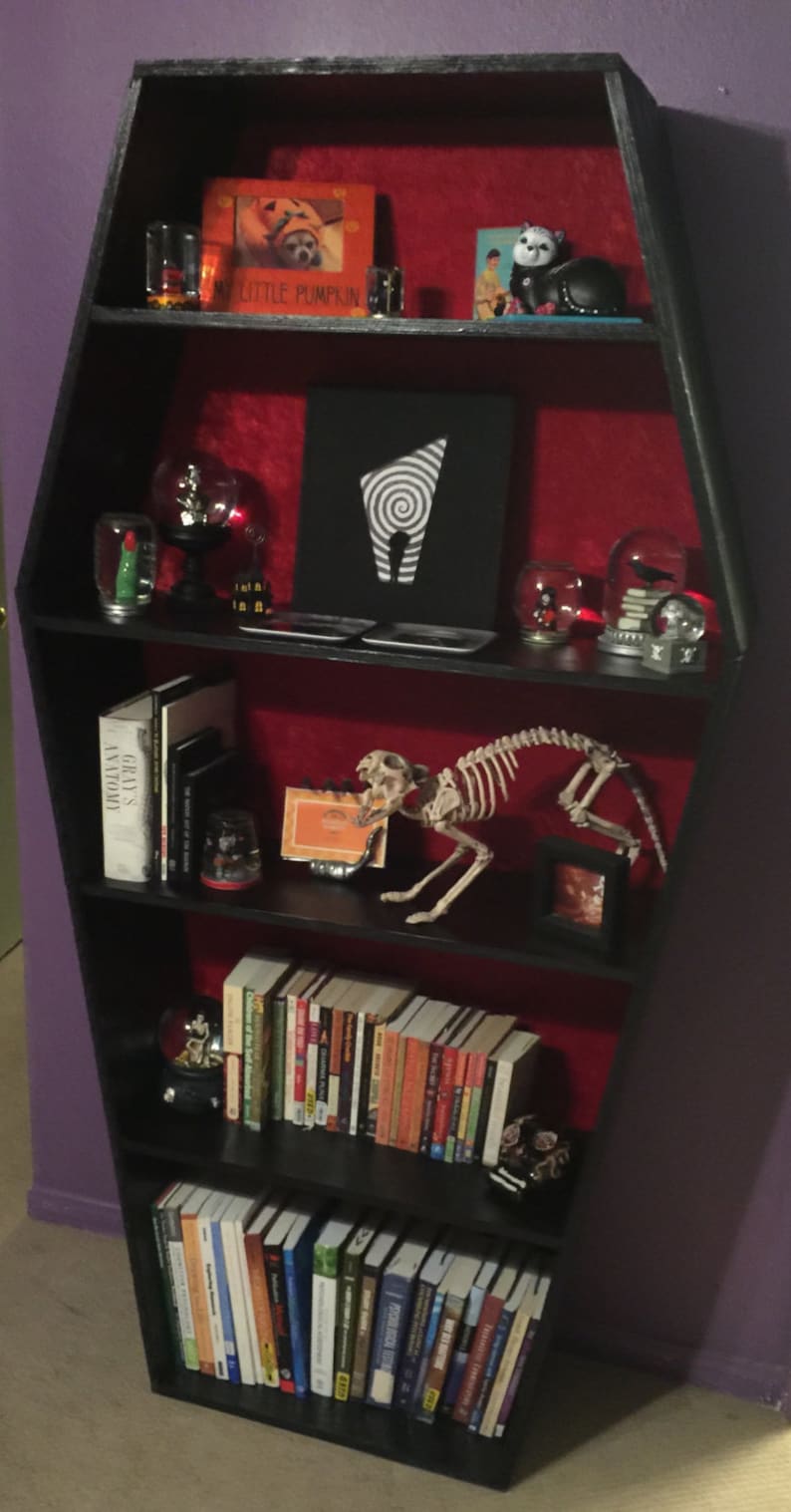 Coffin Bookshelf Etsy