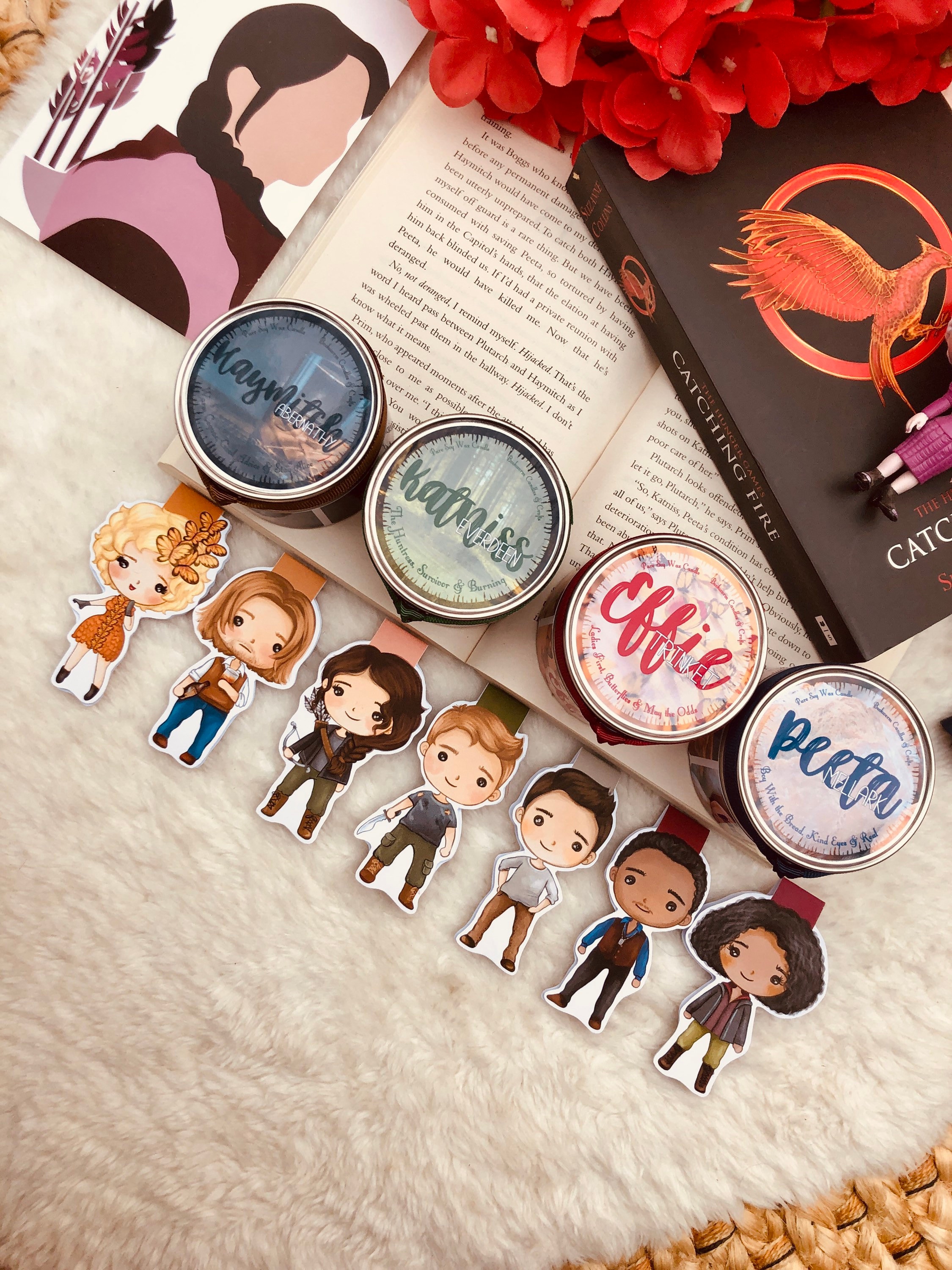 Hunger Games Candle and Bookmark Set - Etsy New Zealand