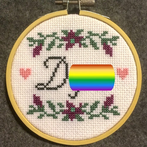 2SLGBTQIA Acronym Pride Flag Colours Cross Stitch Pattern Etsy