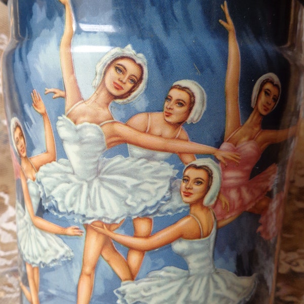 Vintage Candy Tin Murray-Allen Confections  Ballerina Blue Pink and White Made in England