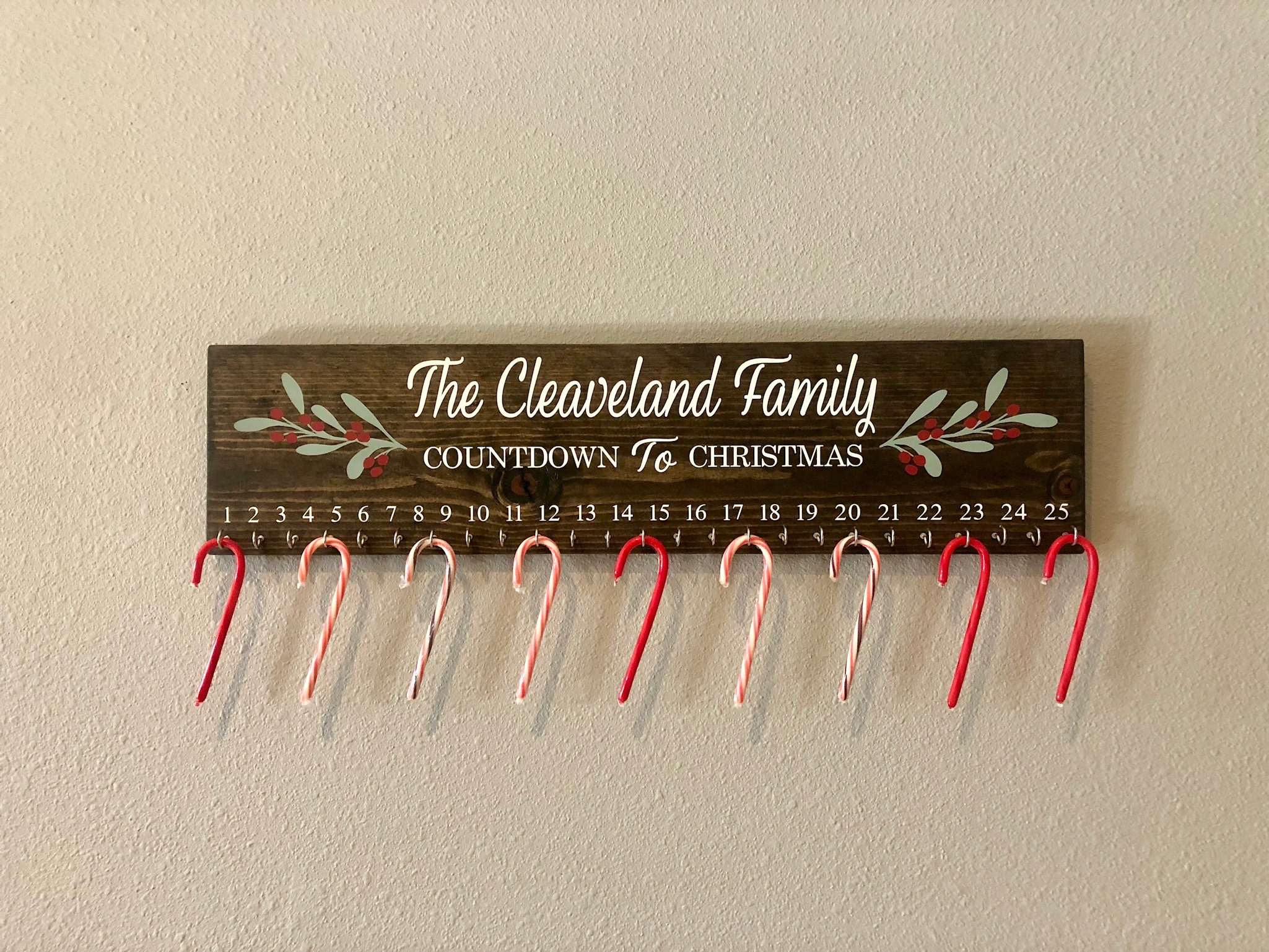 Compte à Rebours de Noël Personnalisé Signe/Calendrier L'avent