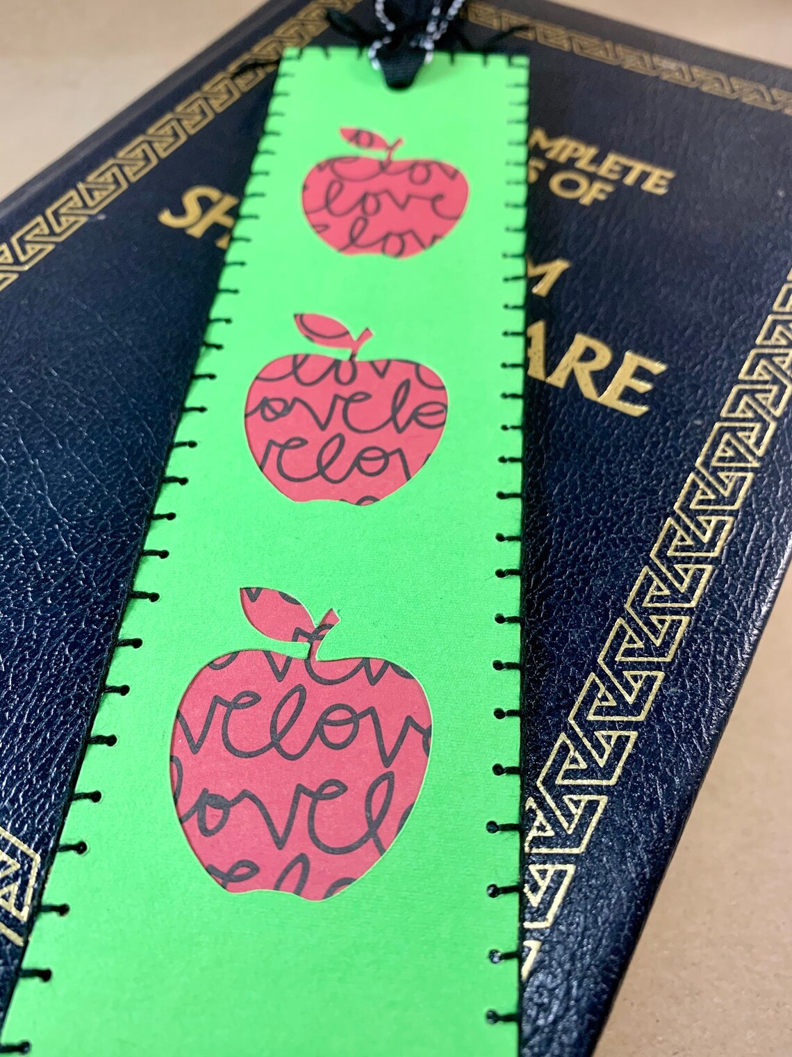 Apple Love Handmade Bookmark Etsy