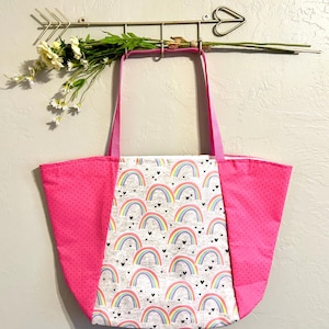 Rainbows & Hearts Large Eco Tote Shopper Bag