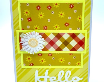 Yellow Sunny “Hello” Handmade Greeting Card