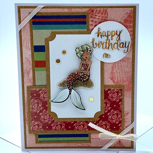 Happy Birthday Mermaid Greeting shops Card
