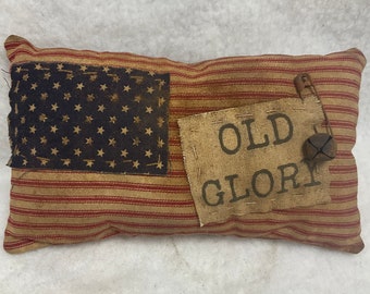 Primitive Old Glory Pillow Tuck- Primitive Decor-Americana