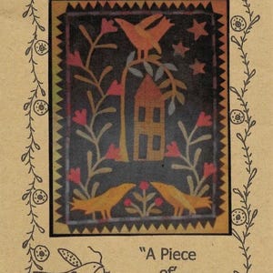 Midnight Garden Paper Pattern-Wool Applique Pattern