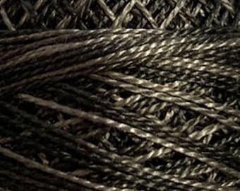 Valdani 12Wt Perle Cotton Thread: H209 Khaki Black, Heirloom Collection