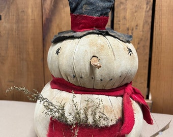 Handmade Primitive Snowman-Medium Size Snowman!