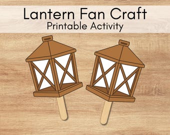 Lantern Fan Craft, Church Sunday School Lesson, DIY Christian Printable Kids Craft Activity, Word of God | Let Your Light Shine