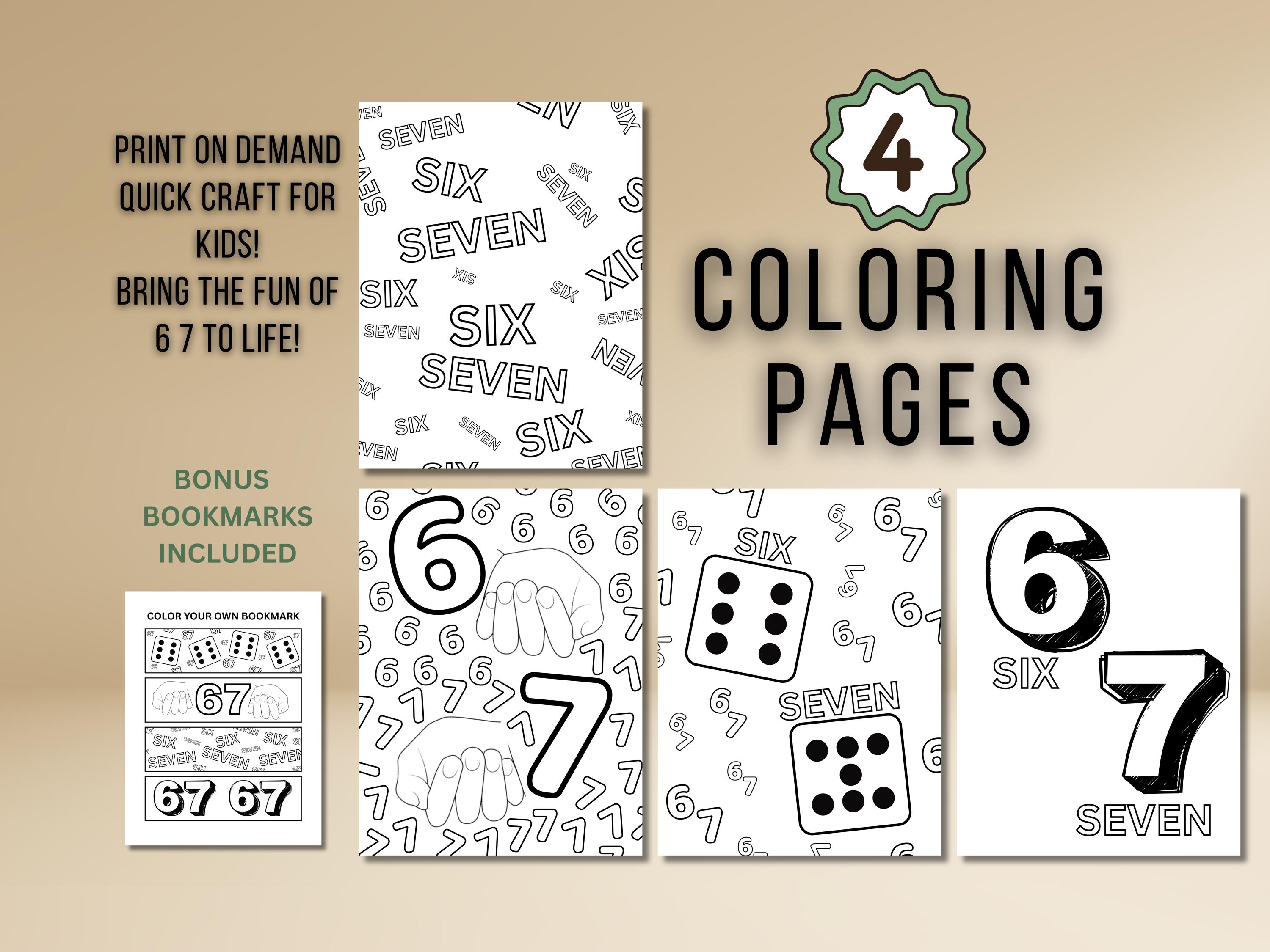 67 Funny Meme Number Coloring Sheets 6/7 | Kids Classroom Math ...