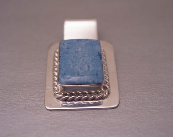 Blue Turquoise 925 Sterling Silver Pendant