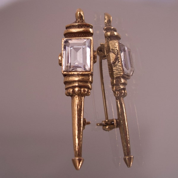 Goldette Lantern Brooch