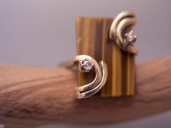 14Kt Gold, Diamond, and Tiger Eye Ring - image 6