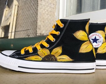 black sunflower converse