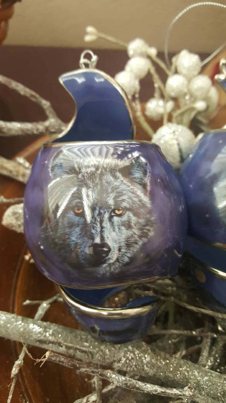 Christmas Ornaments Wolf Ornaments Wolves Bradford Etsy