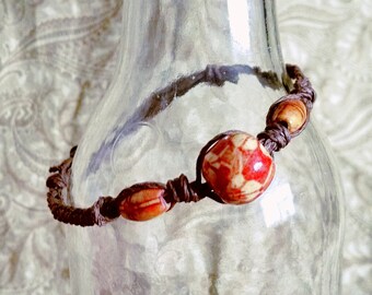 Tribal Wood Bead Bracelet