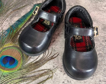 Vintage Small Steps Toddler Size 4W 4 Wide Black Flats Mary Jane Flat Shoes