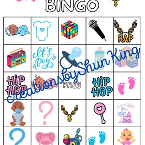 Beauty or Beats Gender Reveal Game/Bingo Game/Baby Reveal Games/Boy/Girl
