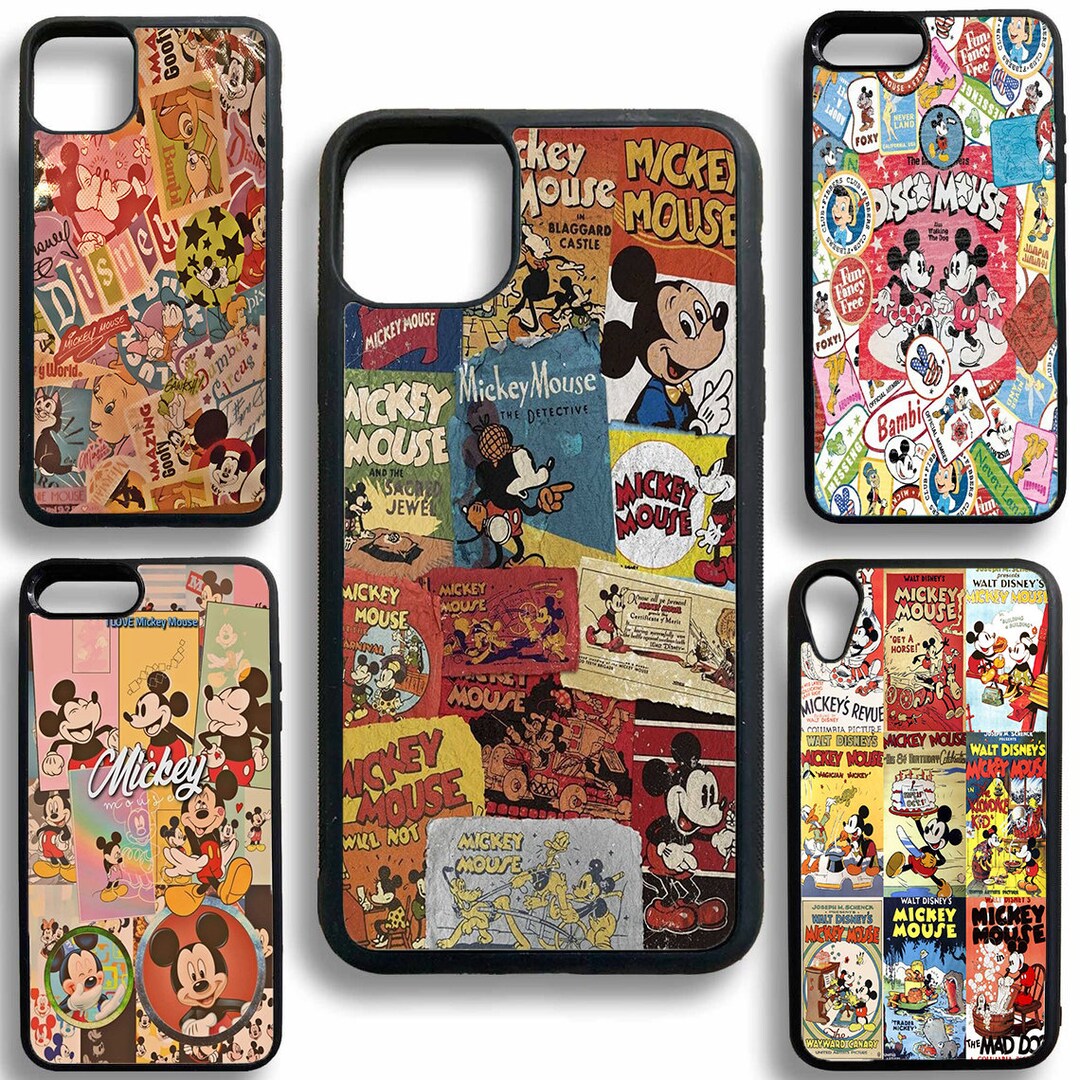 Disney Classic Mickey Mouse Phone Case Disney Collage Phone Etsy