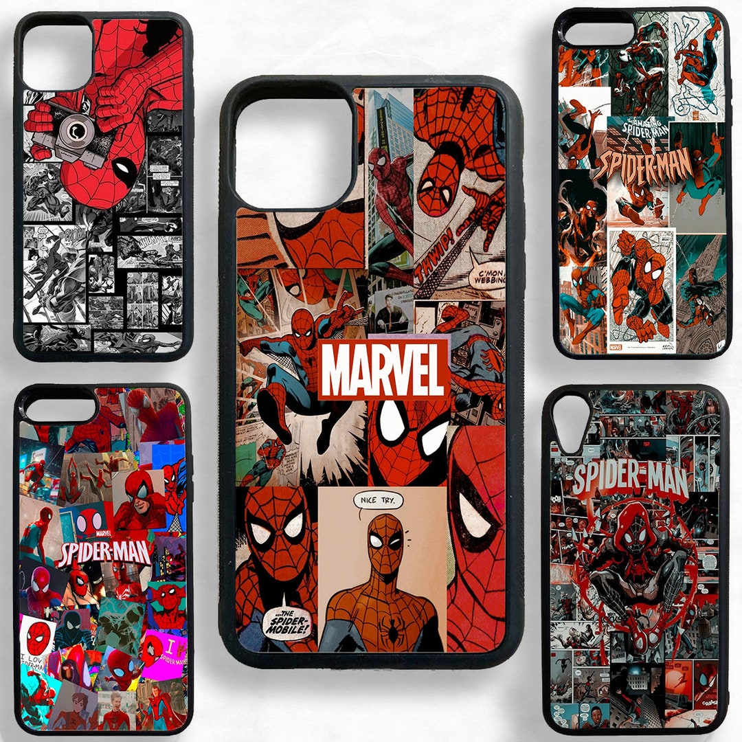 Spiderman Phone Case Superhero Comic Avengers Cool Phone Etsy