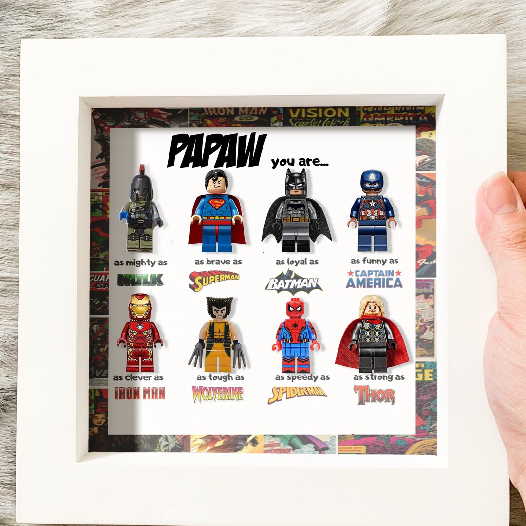 Father's Day Papaw Hero Frame Papaw Superhero Birthday Etsy