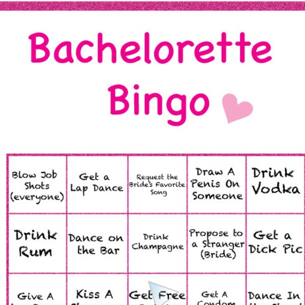 Bachelorette Bingo Bachelorette Party Game