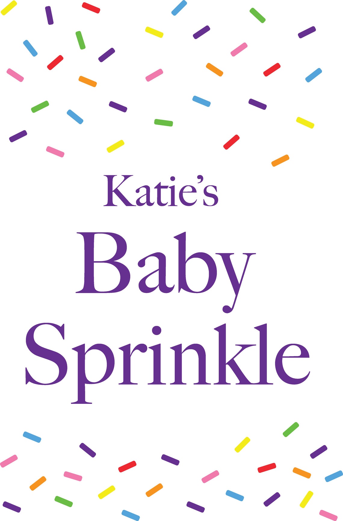 Sprinkle Shower Sign Customizable baby Shower Etsy