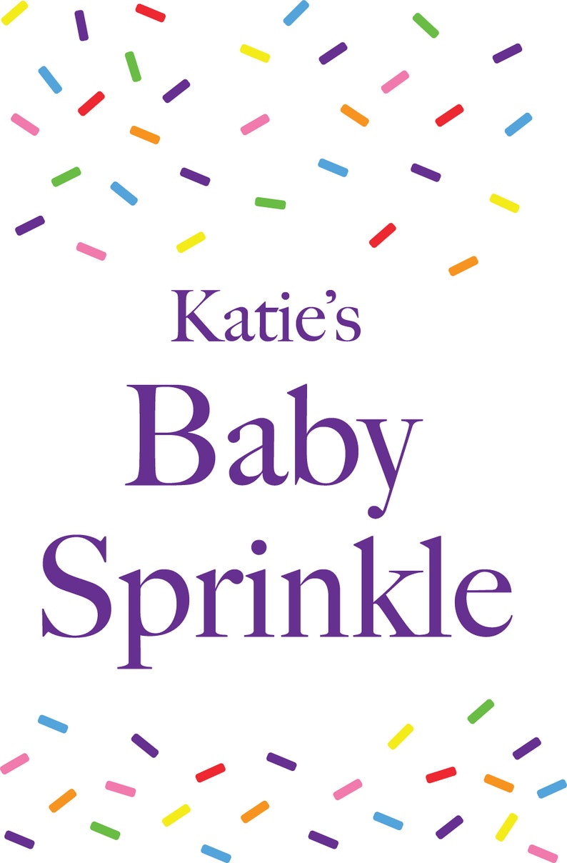 Sprinkle Shower Sign Customizable baby Shower Etsy