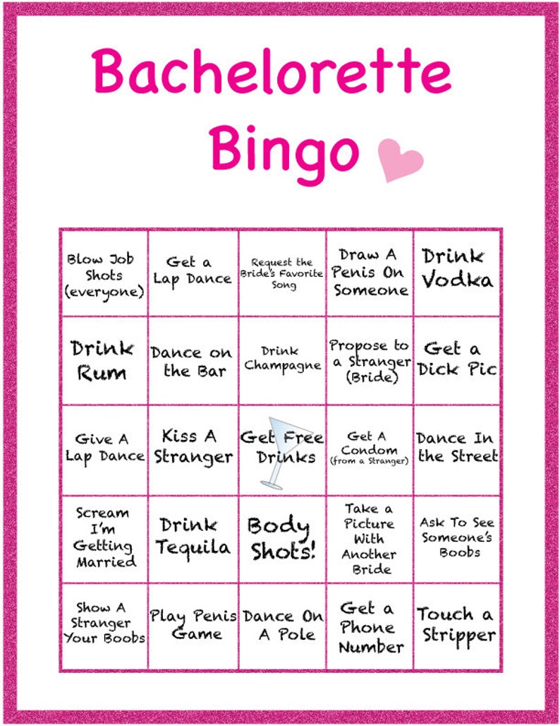 Bachelorette Bingo Bachelorette Party Game (Download Now) Etsy