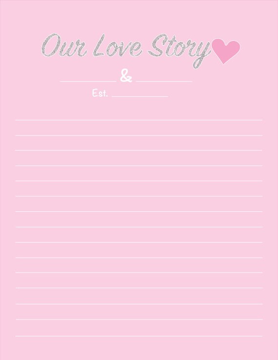 Our Love Story Printable - Etsy
