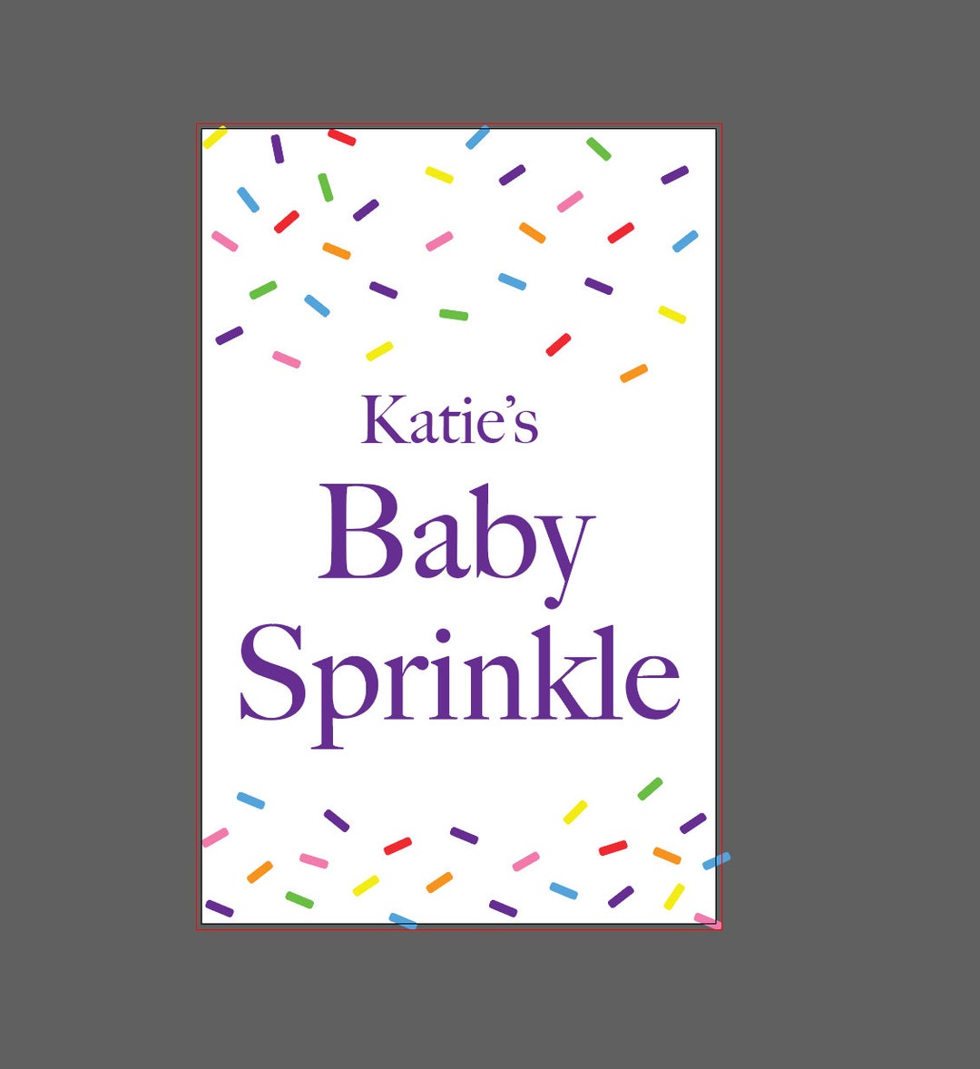 Sprinkle Shower Sign Customizable baby Shower Etsy