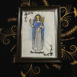 Hierophant Tarot Embroidery