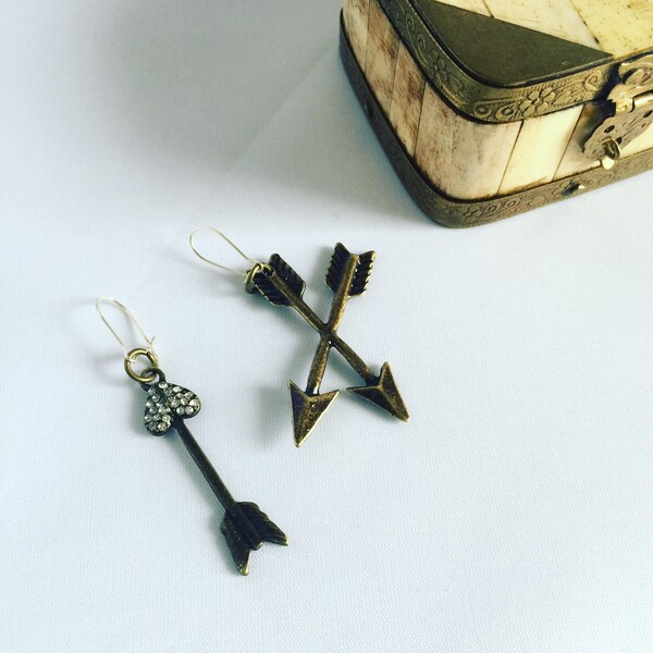 Arrow Mismatched Earrings, Arrow Jewelry, Mismatched Earrings, 2018 Trends, Arrow Earrings Gift for Best Friend