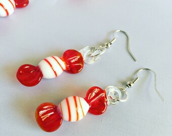 Christmas Earrings, Mint Candy Earrings, Christmas Jewelry, Stocking Stuffers, Christmas Candy Earrings, Xmas Jewelry, Holiday Gifts