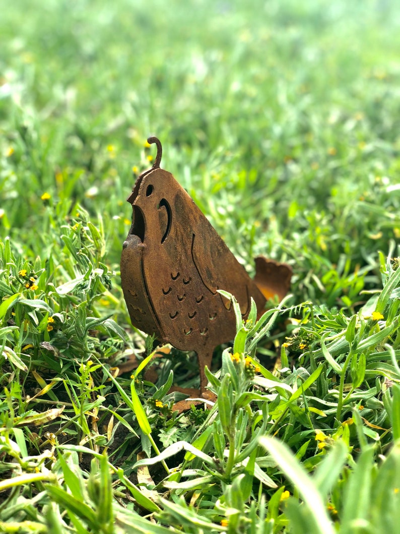 Metal Quail 3dimensional Metal quail yard art outdoor metal Etsy