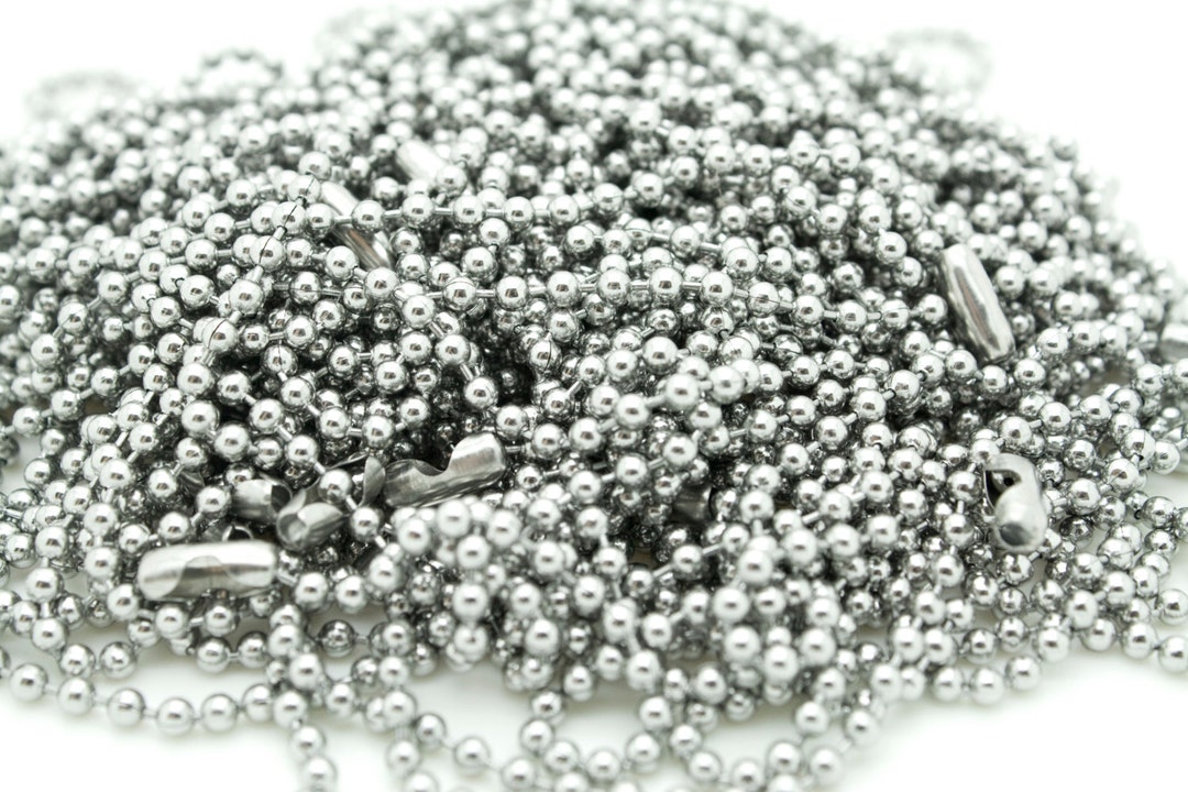 Ss Ball Chain 50 Silver Stainless Steel Ball Chain Necklace - 30