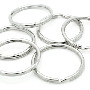 50pcs Key Rings Split Rings Keychain 32mm 1-1/4&quot; D heavy duty rings
