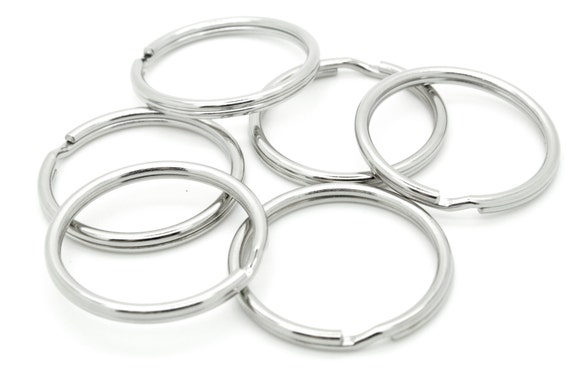 100pcs Key Rings Split Rings Keychain 32mm 1-1/4 D Heavy Duty Rings 