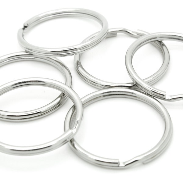 100pcs Key Rings Split Rings Keychain 32mm 1-1/4" D heavy duty rings