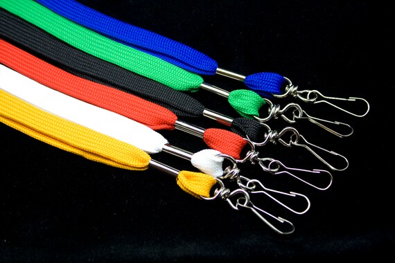 Work Lanyard 5-Pack Flat Neck Lanyards With Swivel Hook Clip - For ID Badges, Keys, Card Holders Polyester Lanyard - View #3