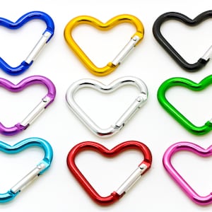 5/10 or 20pcs Heart Shape Keychain Clip, Aluminum Alloy Carabiner, Key  Chain Clip Key Holder 