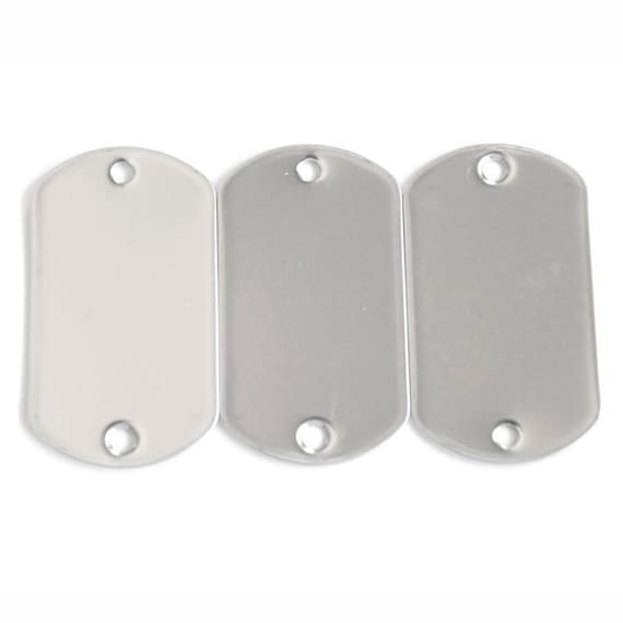  Stainless Steel Blank Rolled Military Dog Tags