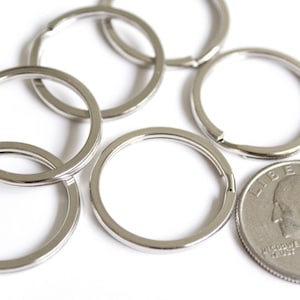 Beresford Company: 28 Mm Nickel Plated Steel Key Rings