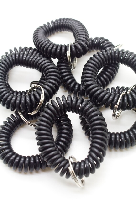 thumbnail image 2 of Lot Of 24 Spiral Keychains – Elastic Coil Wrist Chains, Multi-Color, Key Finder Style 2 of 6